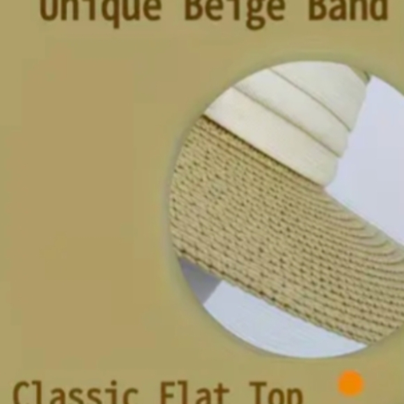 Packable Elegant Tan Straw Hat with Cream Band - Picture 3 of 4